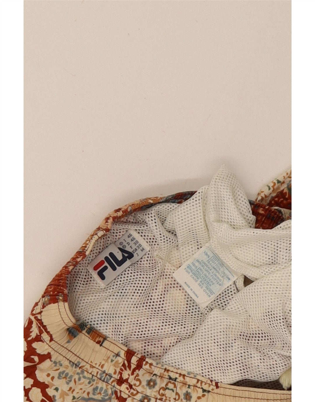 Pantaloncini da bagno uomo Fila IT 46 piccolo cotone patchwork multicolore