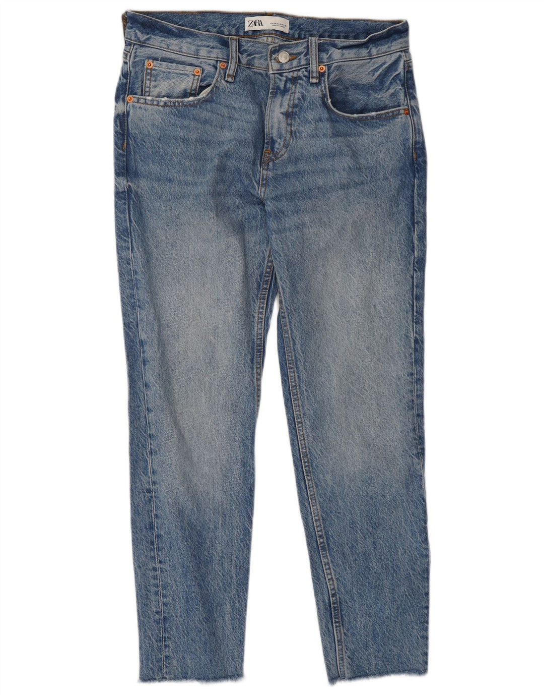 Jeans slim da donna Zara EU 38 Small W28 L28 Cotone blu