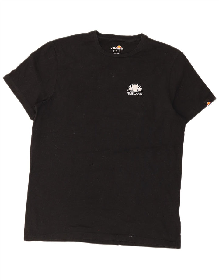 ELLESSE T-shirt da uomo Top in cotone nero medio