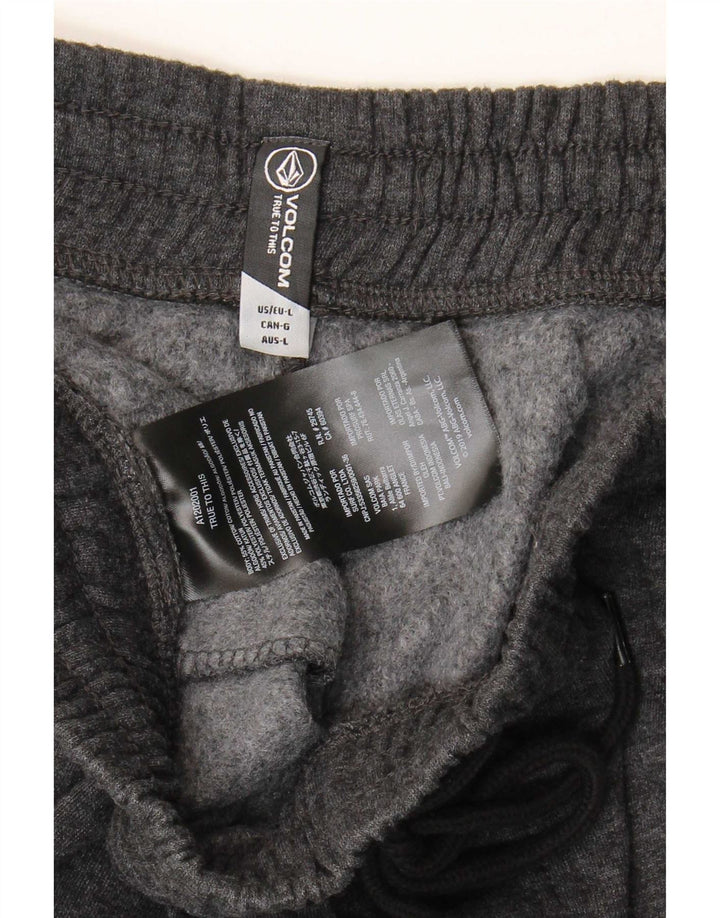 Pantaloni da tuta con grafica da uomo Volcom Joggers grandi in cotone grigio