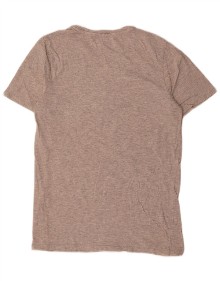 T-shirt grafica da uomo Jack & Jones Top in cotone chiazzato grigio medio