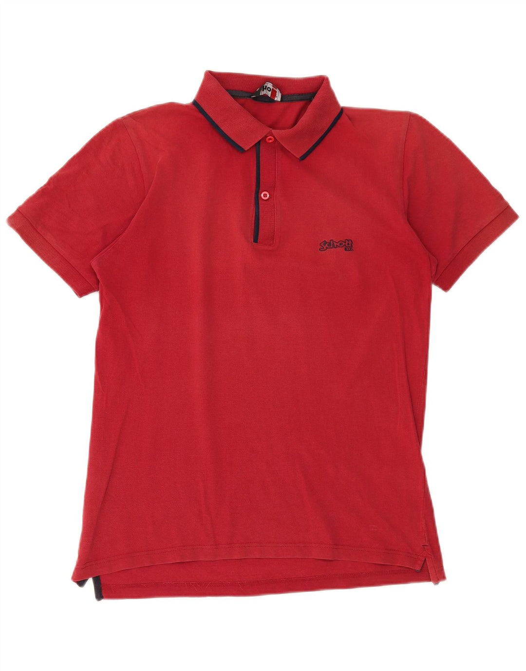 Polo da uomo SCHOTT grande in cotone rosso