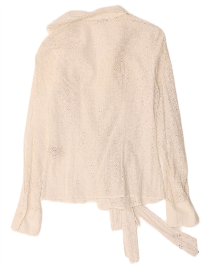 Camicetta a camicia avvolgente da donna Naracamicie US 2 XS cotone bianco