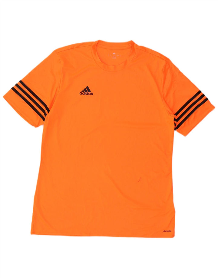 T-shirt ADIDAS da uomo Climalite Top grande in poliestere arancione