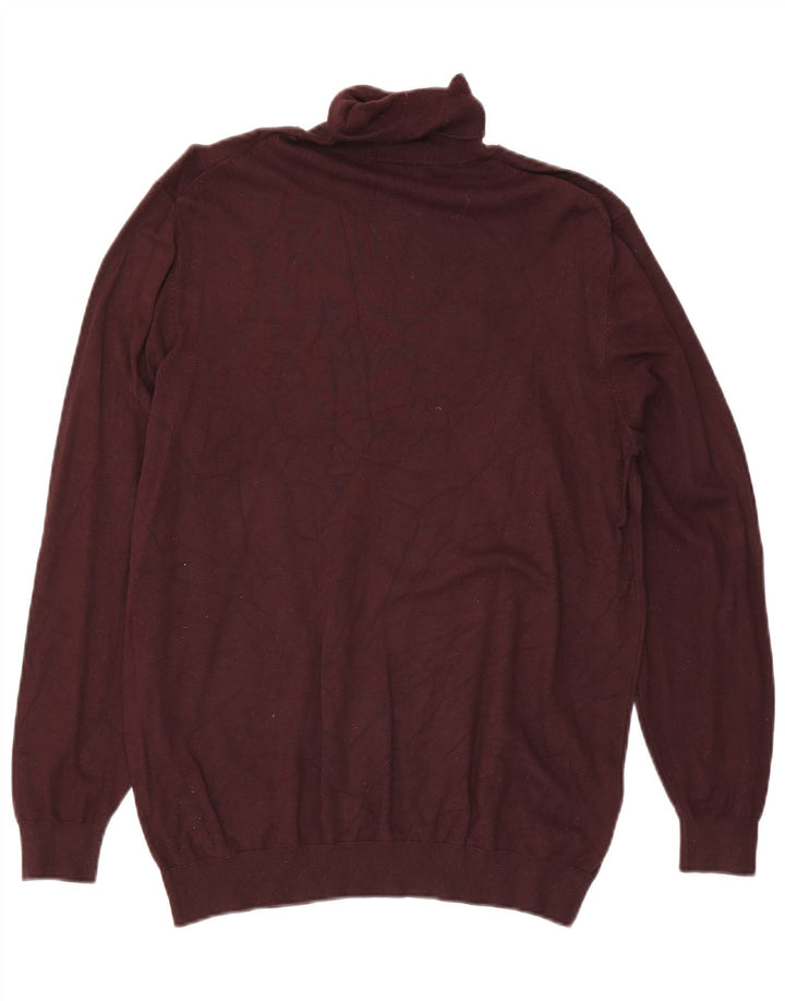 Maglione maglione collo alto da uomo Zara bordeaux medio