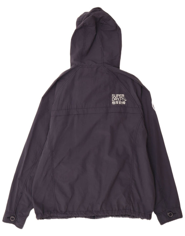 Giacca a vento con cappuccio da uomo Superdry UK 44 2XL Cotone blu navy
