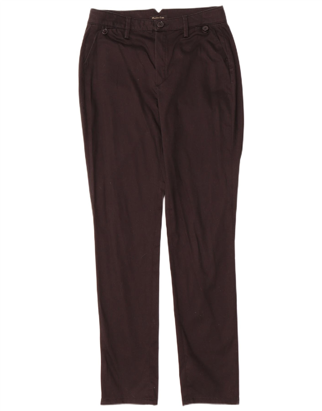 Pantaloni chino slim da donna Massimo Dutti EU 38 Small W26 L29 Nero