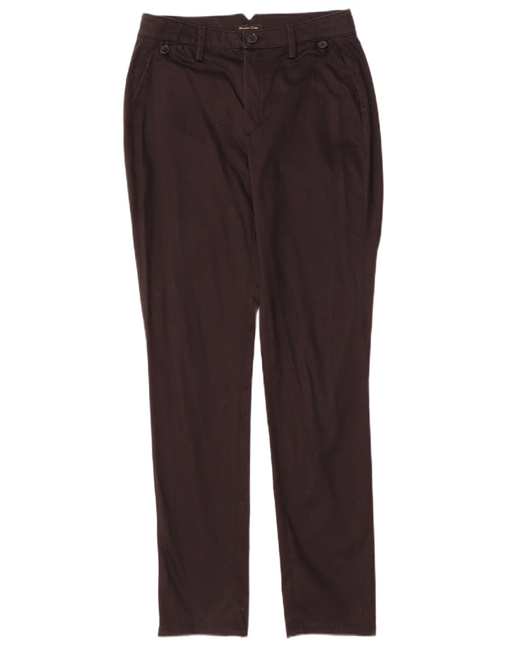 Pantaloni chino slim da donna Massimo Dutti EU 38 Small W26 L29 Nero