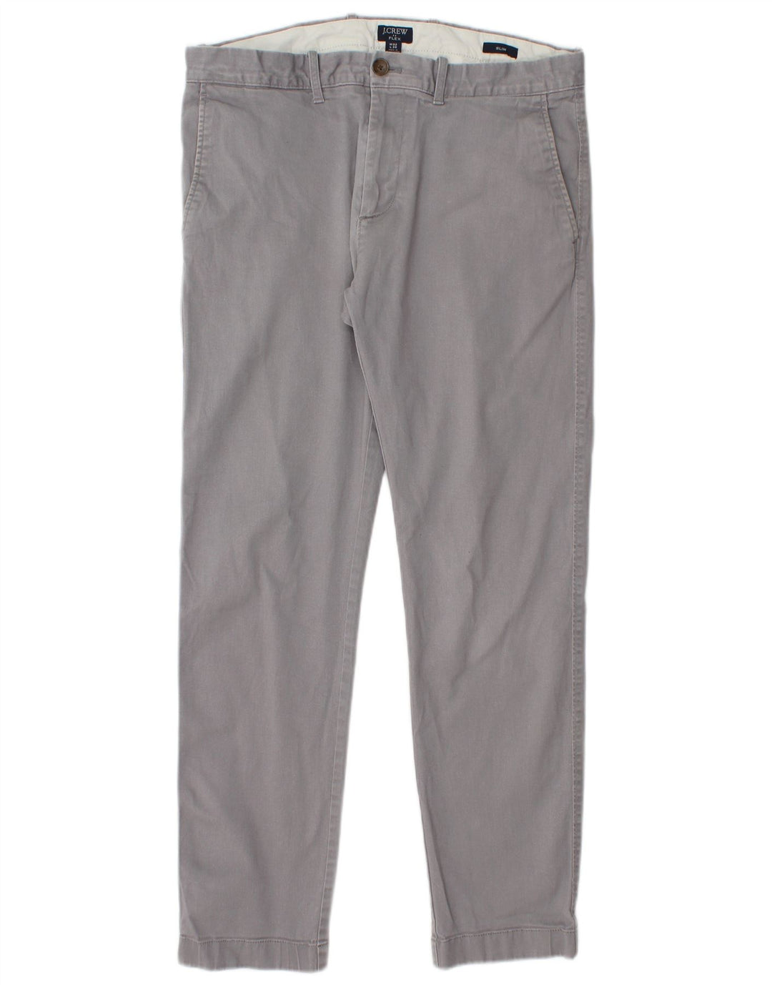 Pantaloni chino slim da uomo J. CREW W32 L28 cotone grigio