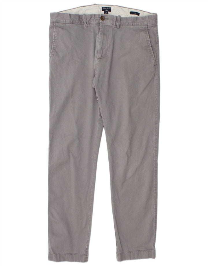 Pantaloni chino slim da uomo J. CREW W32 L28 cotone grigio