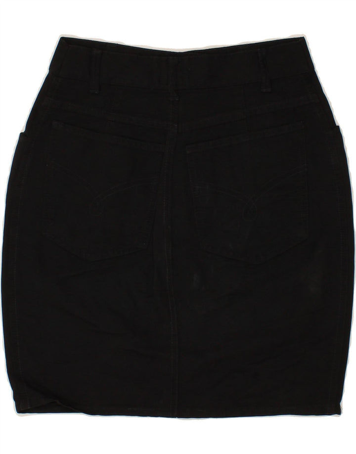 Gonna in denim da donna MOSCHINO W26 piccola in cotone nero