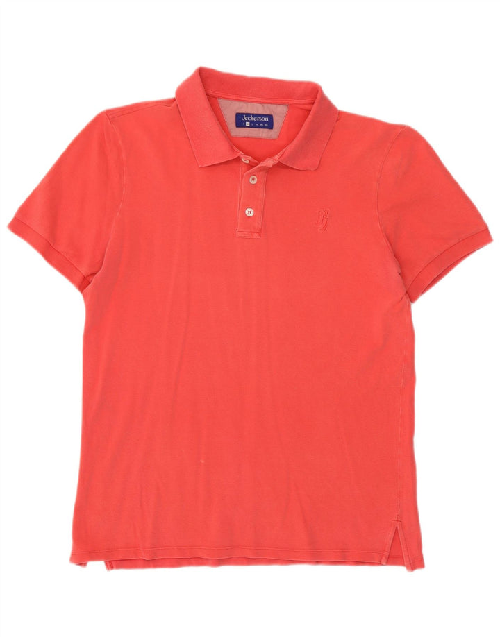 Polo da uomo Jeckerson in cotone rosa medio