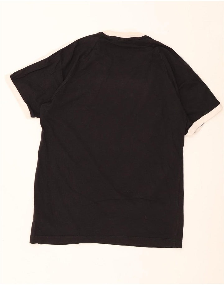 T-shirt Adidas da uomo Top media in cotone nero
