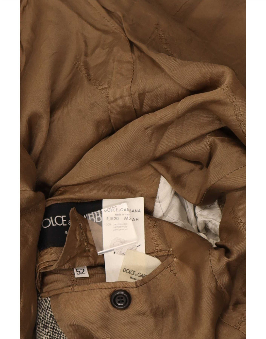 Giacca blazer da uomo a 1 bottone Dolce & Gabbana IT 52 XL lana screziata grigia