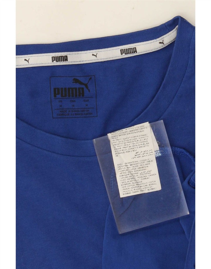 T-shirt da uomo Puma Top in cotone blu medio