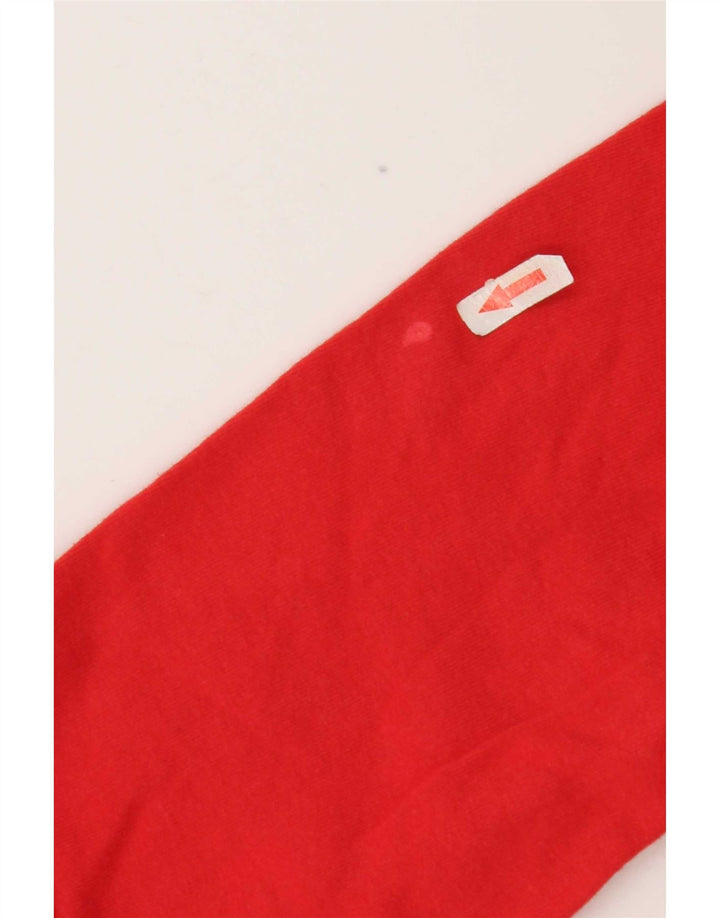 Benetton Felpa Uomo Maglione Large Rosso Cotone