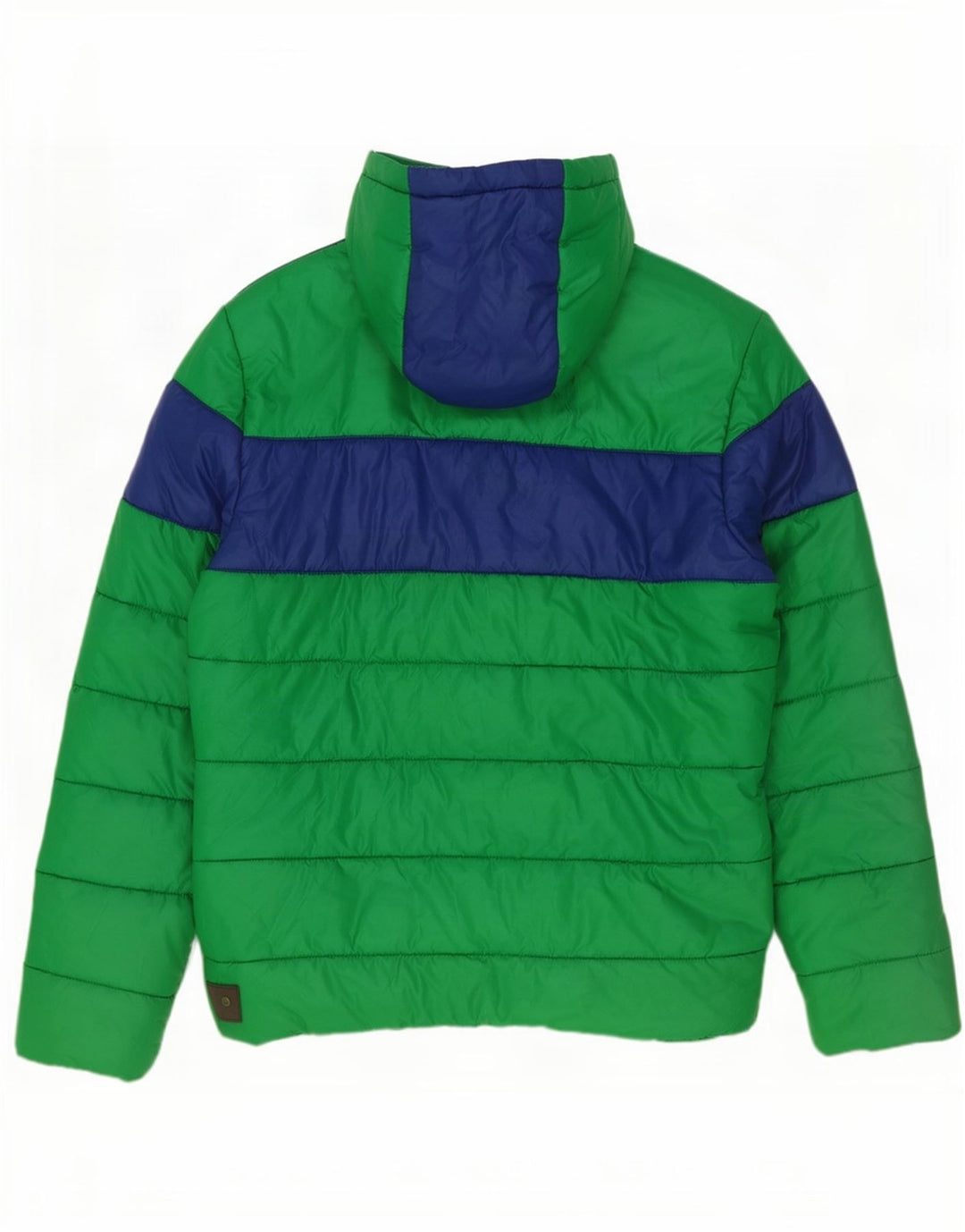 Giacca imbottita con cappuccio da uomo Puma UK 40 Large Verde Colourblock Poliestere