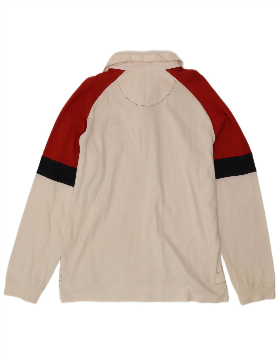 Polo da rugby a maniche lunghe da uomo NIKE UK 45/47 XL Colorblock bianco