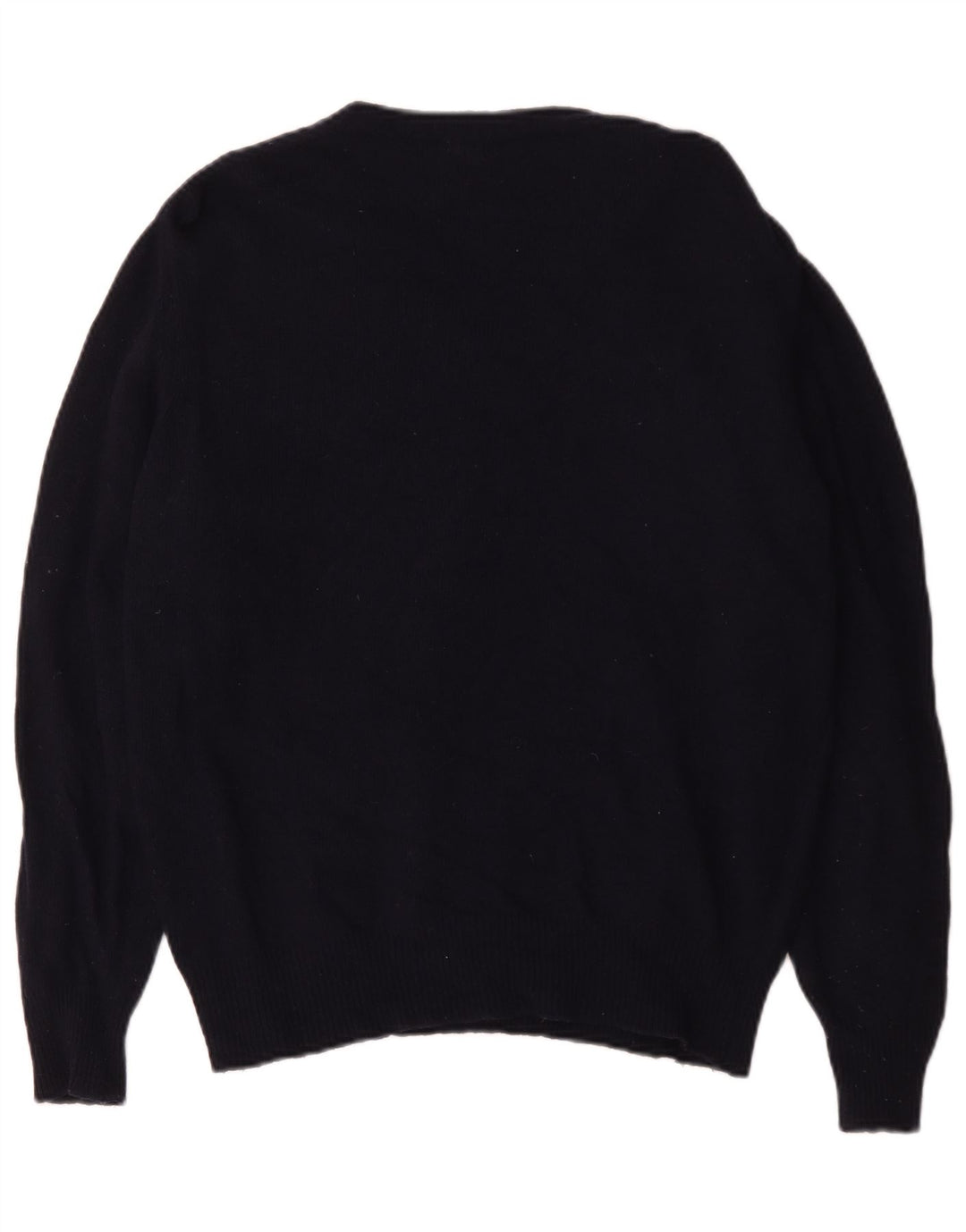 Maglione da uomo con scollo a V La Martina, grande, in lana vergine blu navy