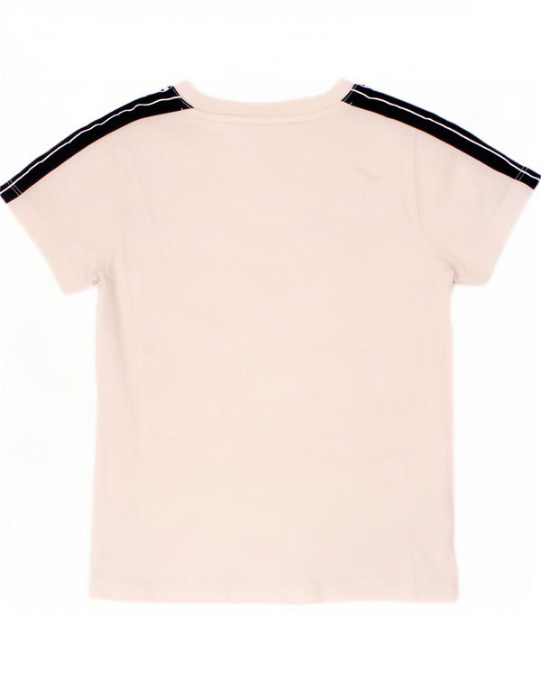 T-shirt grafica Champion per ragazzi, 7-8 anni, piccola, in cotone color block bianco