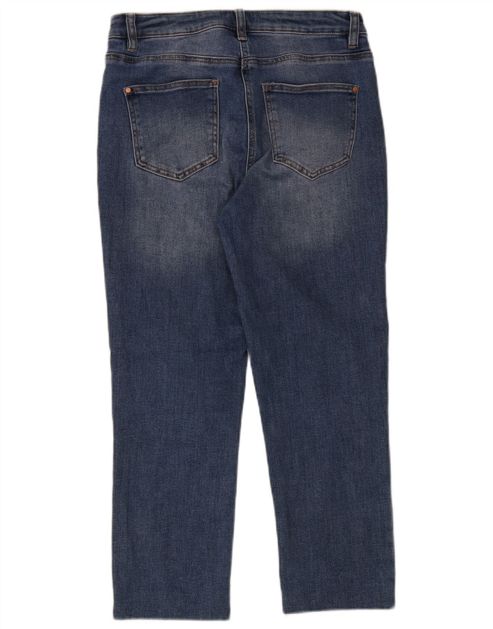 Jeans corti da donna M&Co UK 12 medio W30 L25 cotone blu