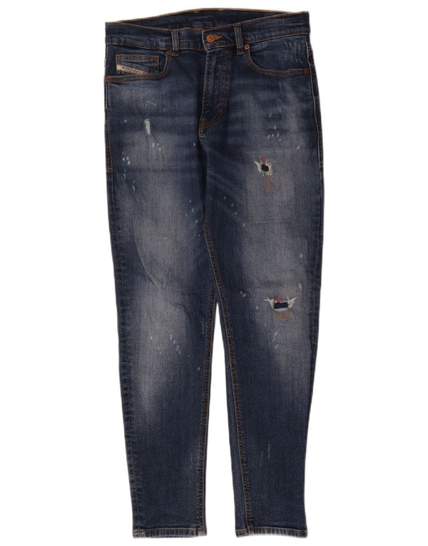 Jeans slim effetto consumato per ragazze Diesel 13-14 anni W30 L27 cotone blu
