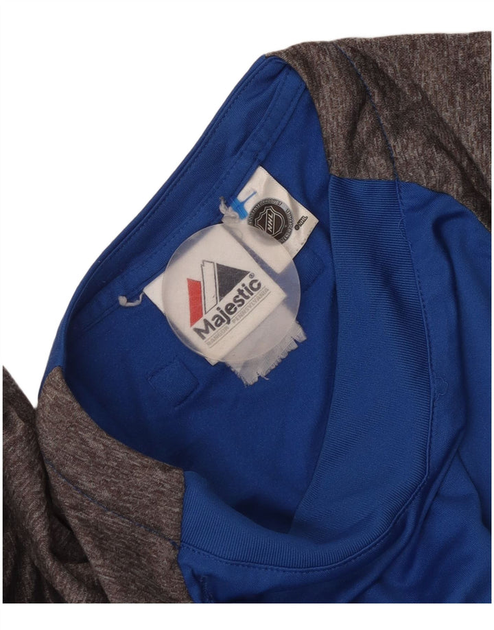 Majestic Top da uomo con maniche a 3/4, colore blu medio