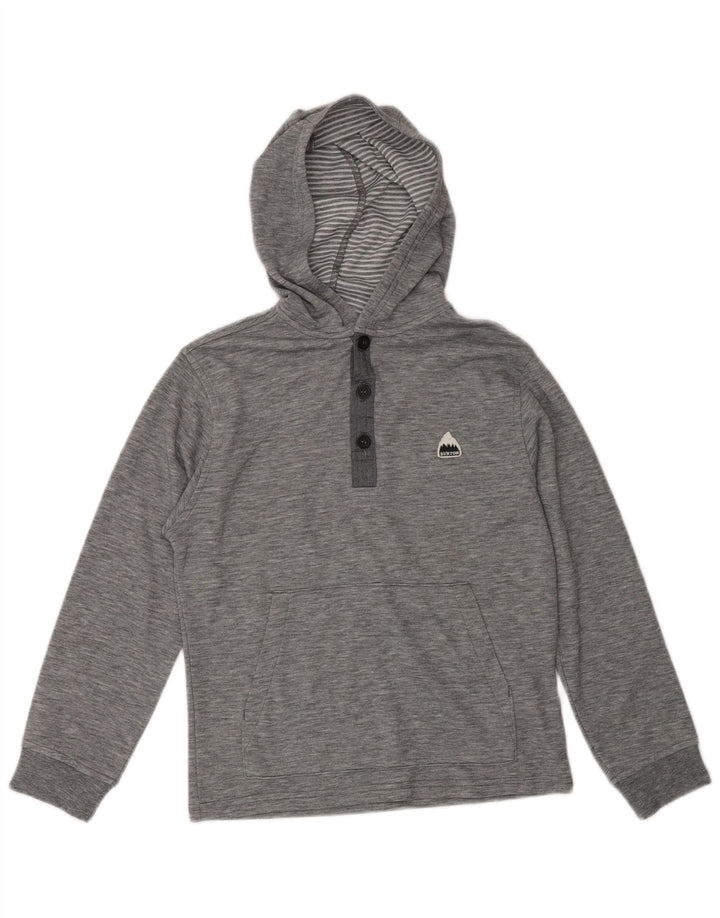 Maglia a maniche lunghe con cappuccio da donna Burton UK 10 Small Poliestere chiazzato grigio