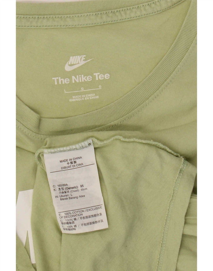 T-shirt grafica da uomo Nike Top grande in cotone verde