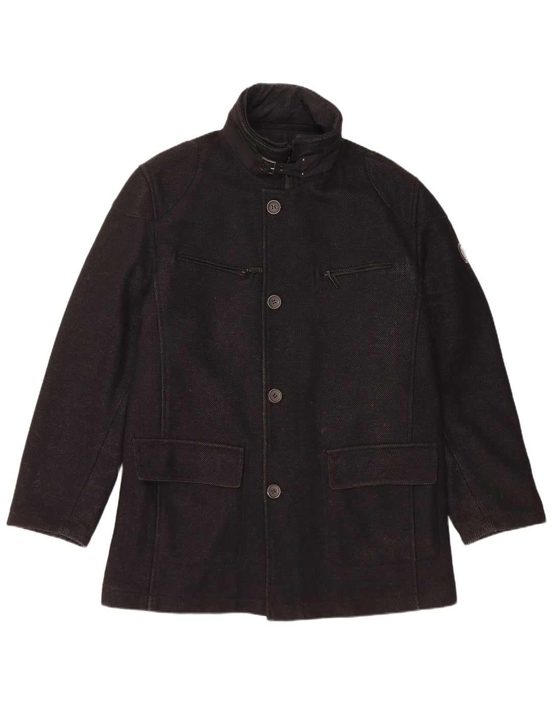 Soprabito da uomo Bugatti EU 54 2XL Lana vergine nera