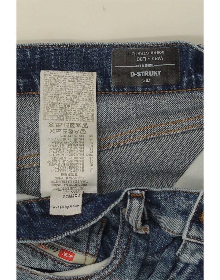 Jeans slim da uomo D-Strukt Diesel W32 L30 cotone blu