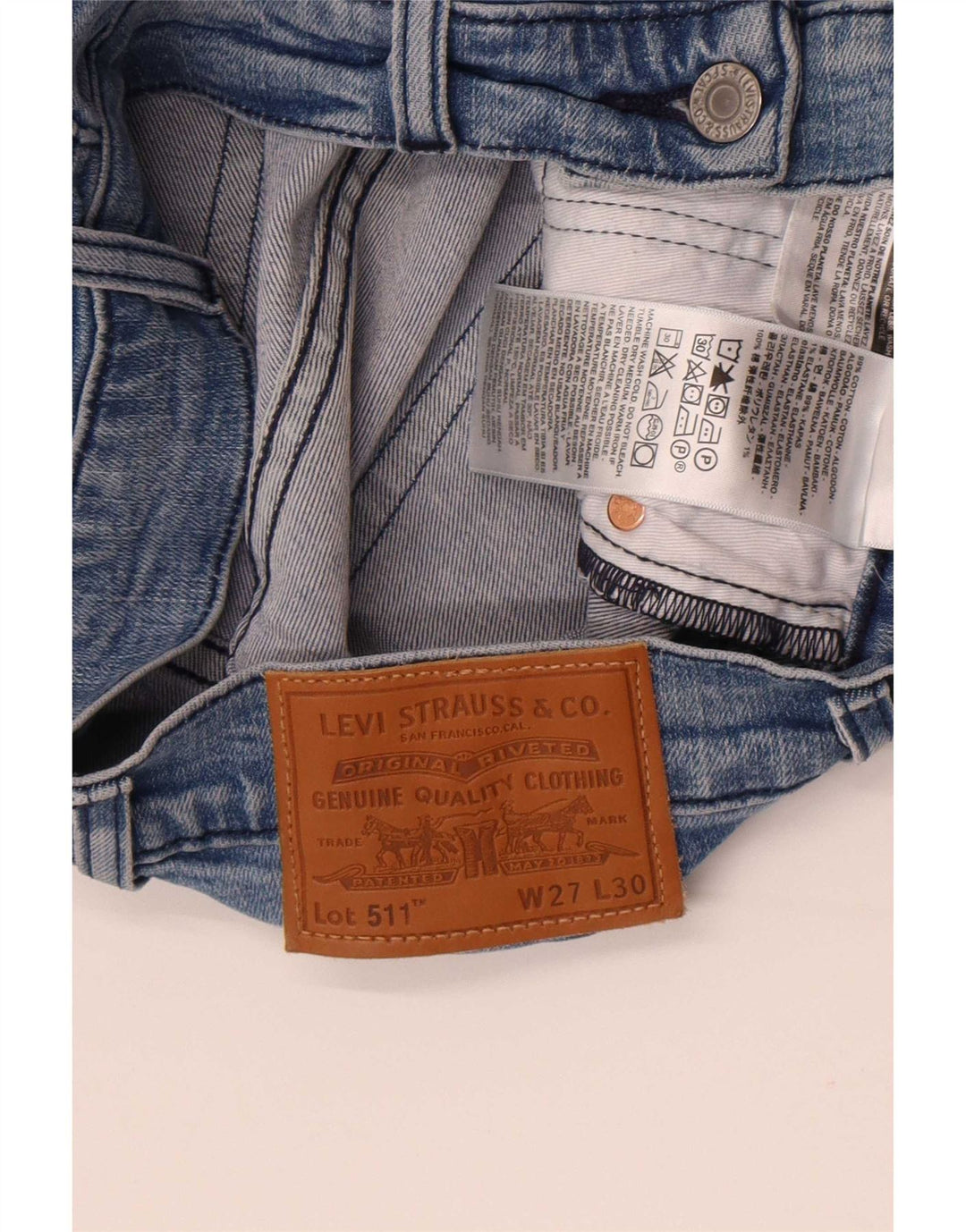 Jeans Levi's Uomo 511 Slim W27 L30 Cotone Blu