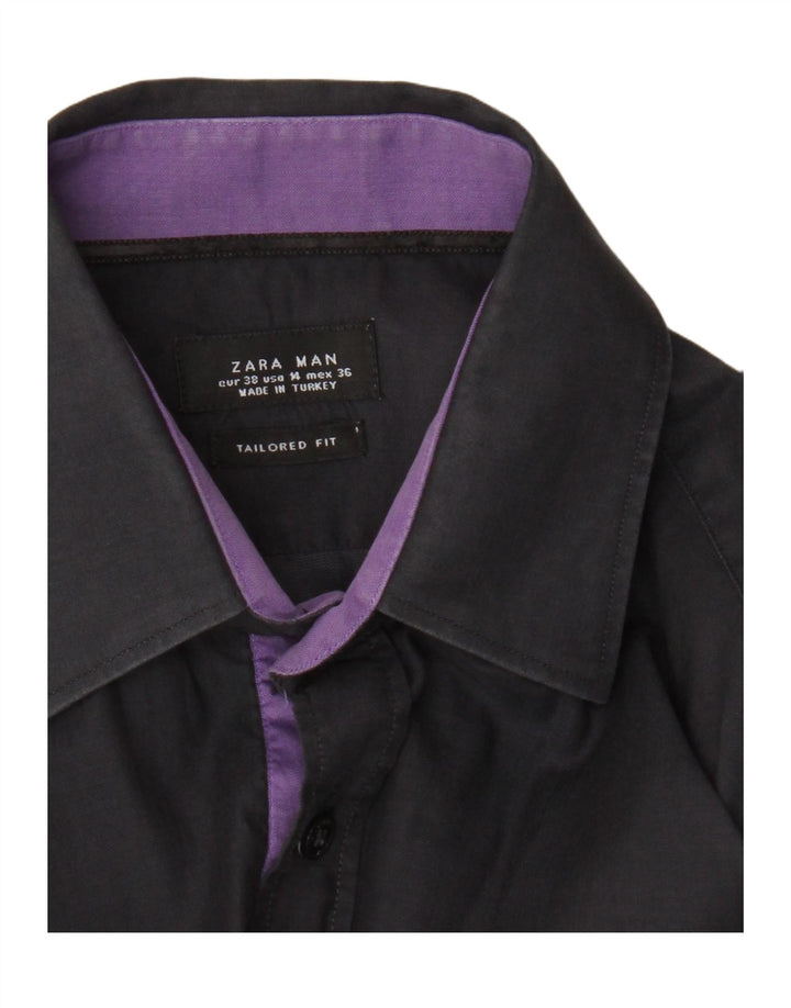 Camicia sartoriale da uomo Zara EU 38 blu navy medio