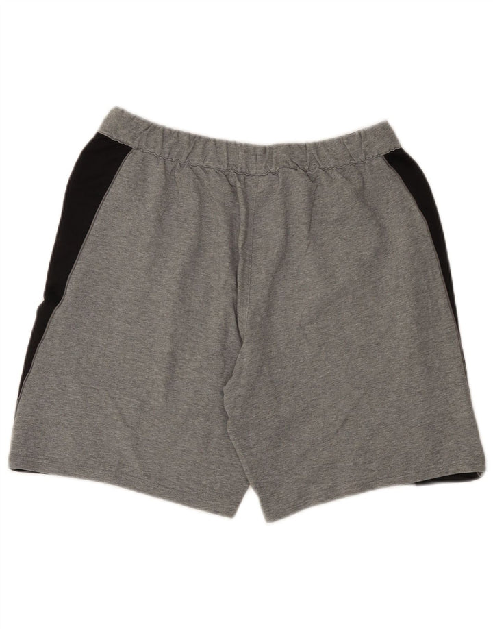 Pantaloncini sportivi da uomo Puma in cotone color block grigio medio