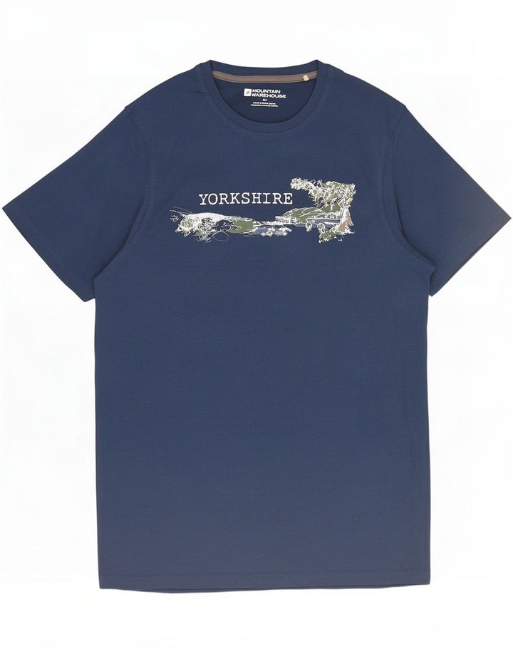 Mountain Warehouse T-shirt grafica da uomo Yorkshire Top Small blu navy