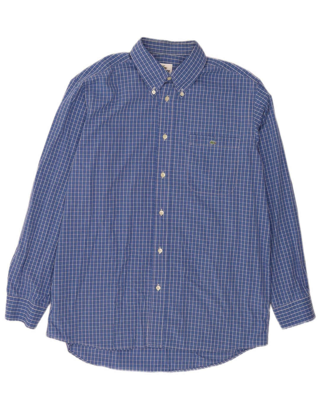 Camicia da uomo Lacoste taglia 40 cotone a quadri blu medio