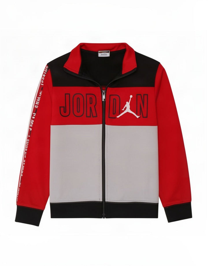 Giacca da tuta grafica Jordan da ragazzo, 5-6 anni, color block rosso medio