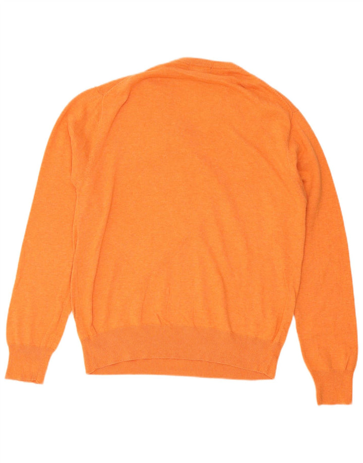 Gant Maglione da uomo con scollo a V in cotone arancione medio
