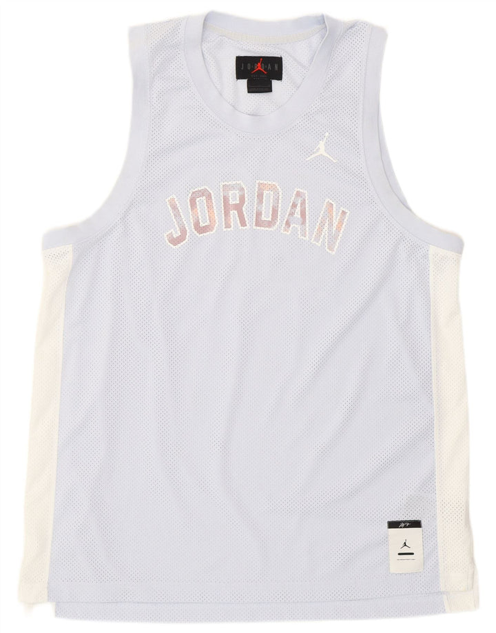 Gilet grafico da uomo Jordan Top grande in poliestere color block blu