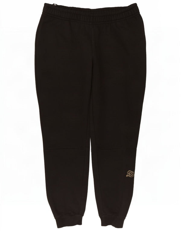Puma Pantaloni da tuta con grafica da donna Joggers UK 14 Large Nero Cotone