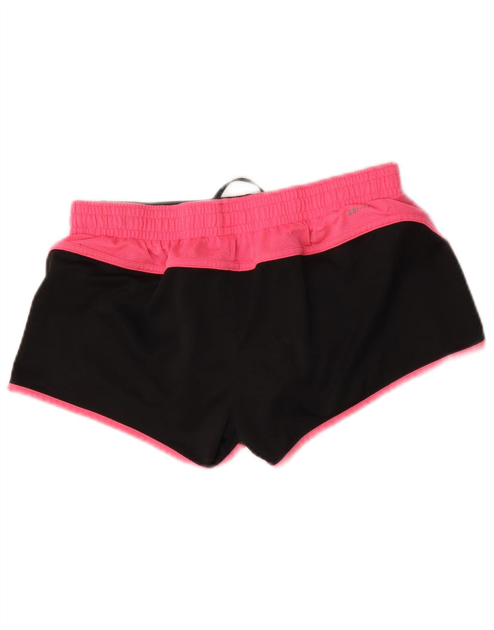 Pantaloncini sportivi Nike Dri Fit da donna UK 12 Medium Nero Colourblock Poliestere