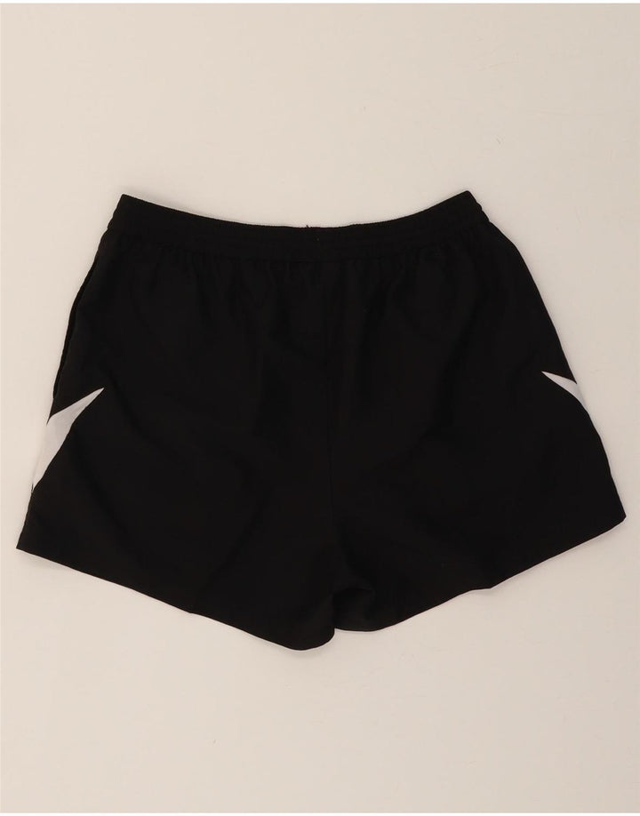 VINTAGE Womens Sport Shorts UK 14 Large  Black Colourblock Polyester Vintage Vintage and Second-Hand Vintage from Messina Hembry 