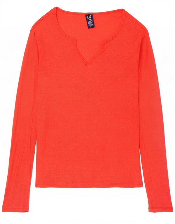 Gap Maglia da donna a maniche lunghe UK 12 Cotone arancione medio