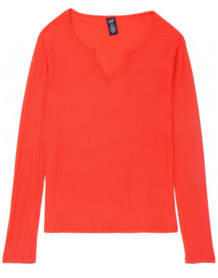 Gap Maglia da donna a maniche lunghe UK 12 Cotone arancione medio