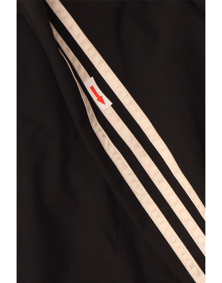 Giacca da ginnastica da uomo con cappuccio Adidas piccola in poliestere nero