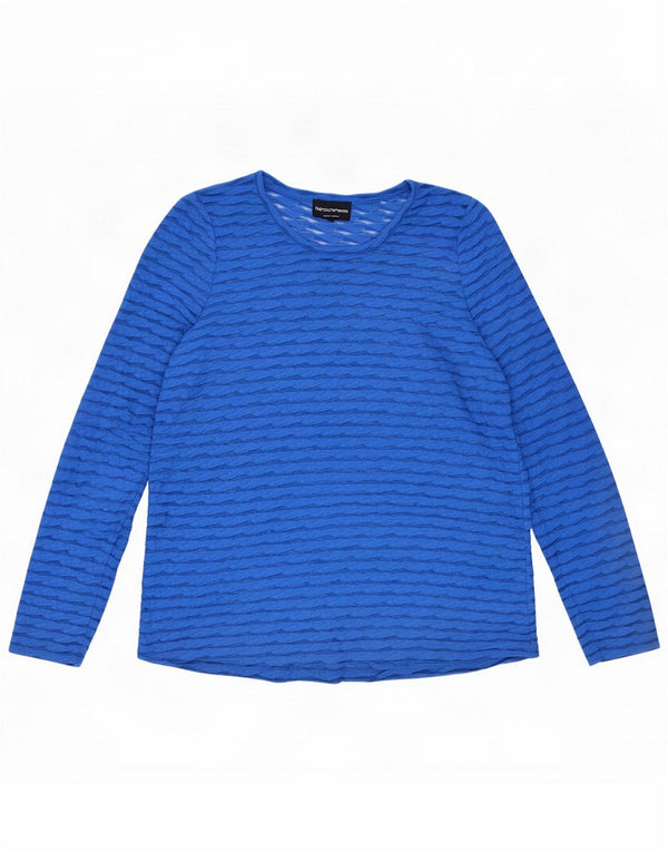 Emporio Armani Camicetta da donna Top IT 40 Small Blue Striped