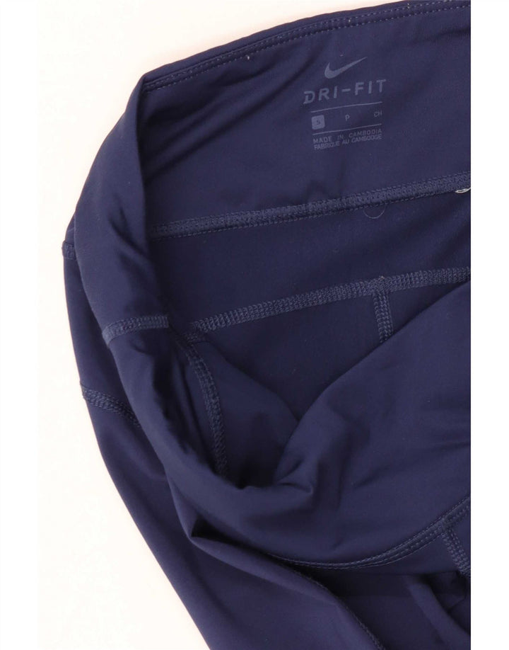 Leggings Nike Dri Fit Capri da donna UK 10 Small Blu Navy