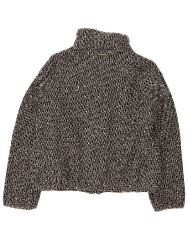 Giubbotto bomber da donna Marella UK 8 piccolo poliestere chiazzato grigio
