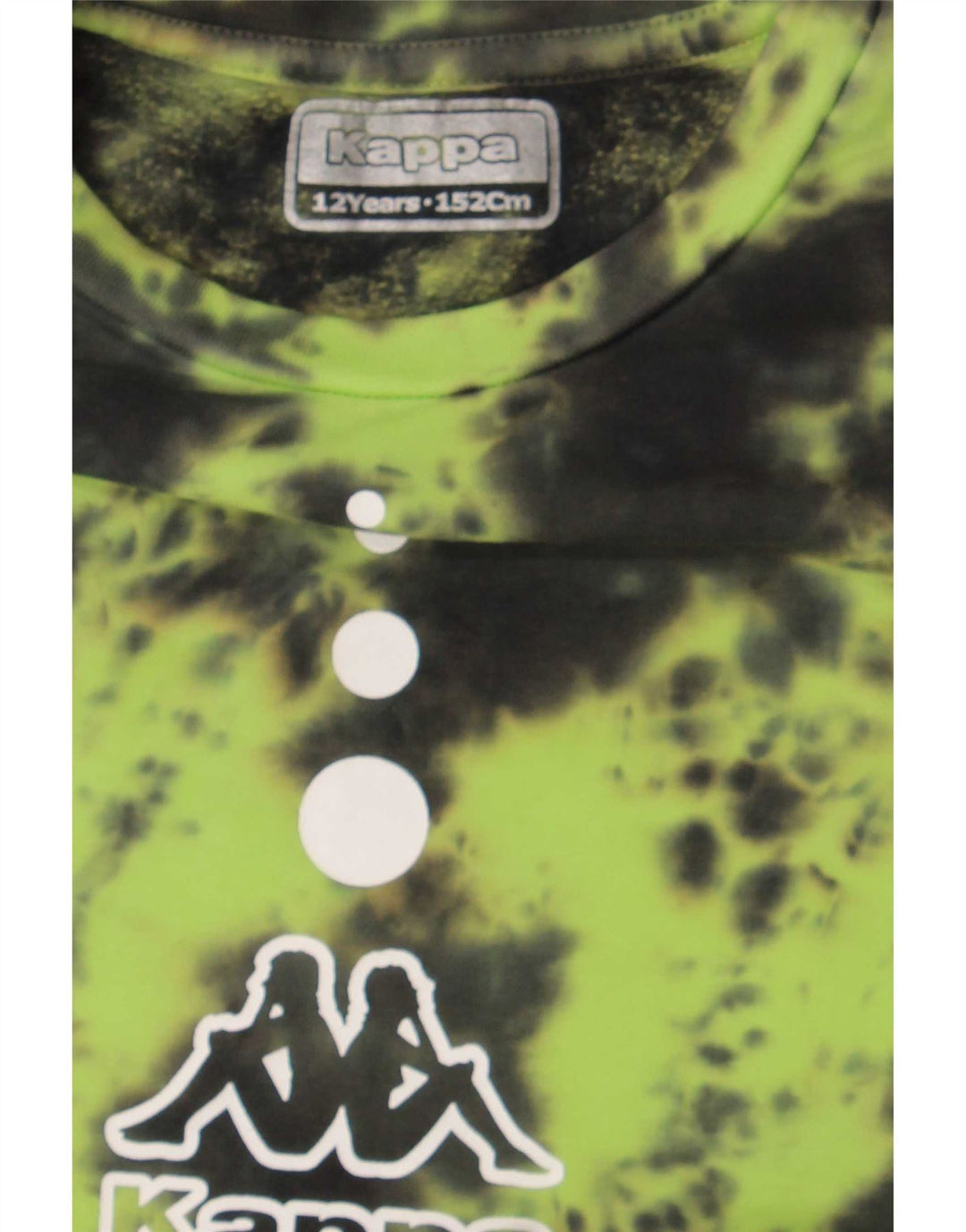 Felpa con grafica Kappa per ragazzi, 11-12 anni, verde tie dye