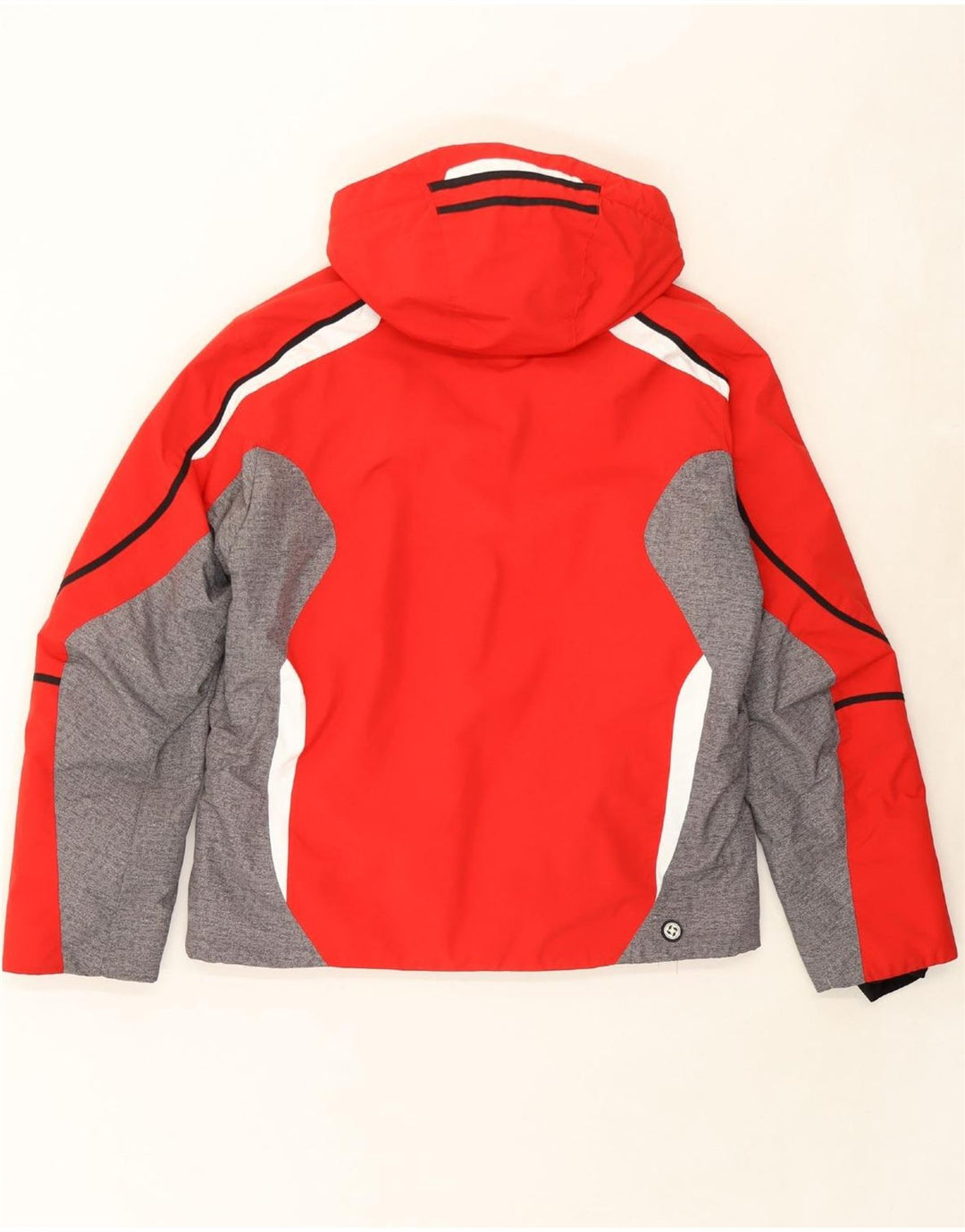 COLMAR Mens Hooded Windbreaker Jacket IT 52 Large Red Colourblock Vintage Colmar and Second-Hand Colmar from Messina Hembry 